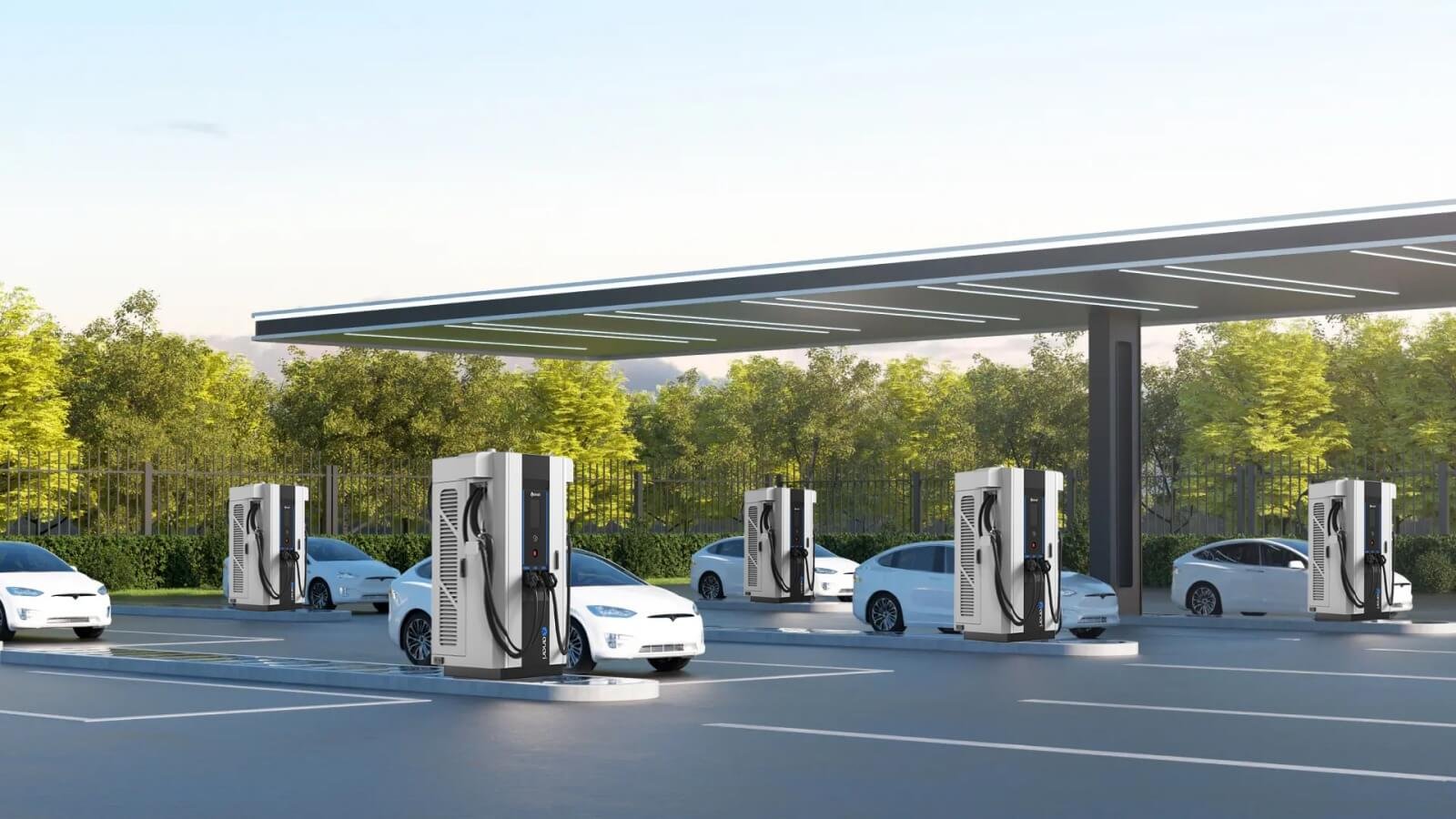 High-power DC fast charging station infrastructure for public CPO networks and highway rest stops.